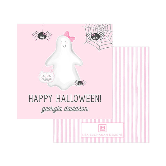 PINK HALLOWEEN GHOST FRIEND | GIFT TAGS & STICKERS