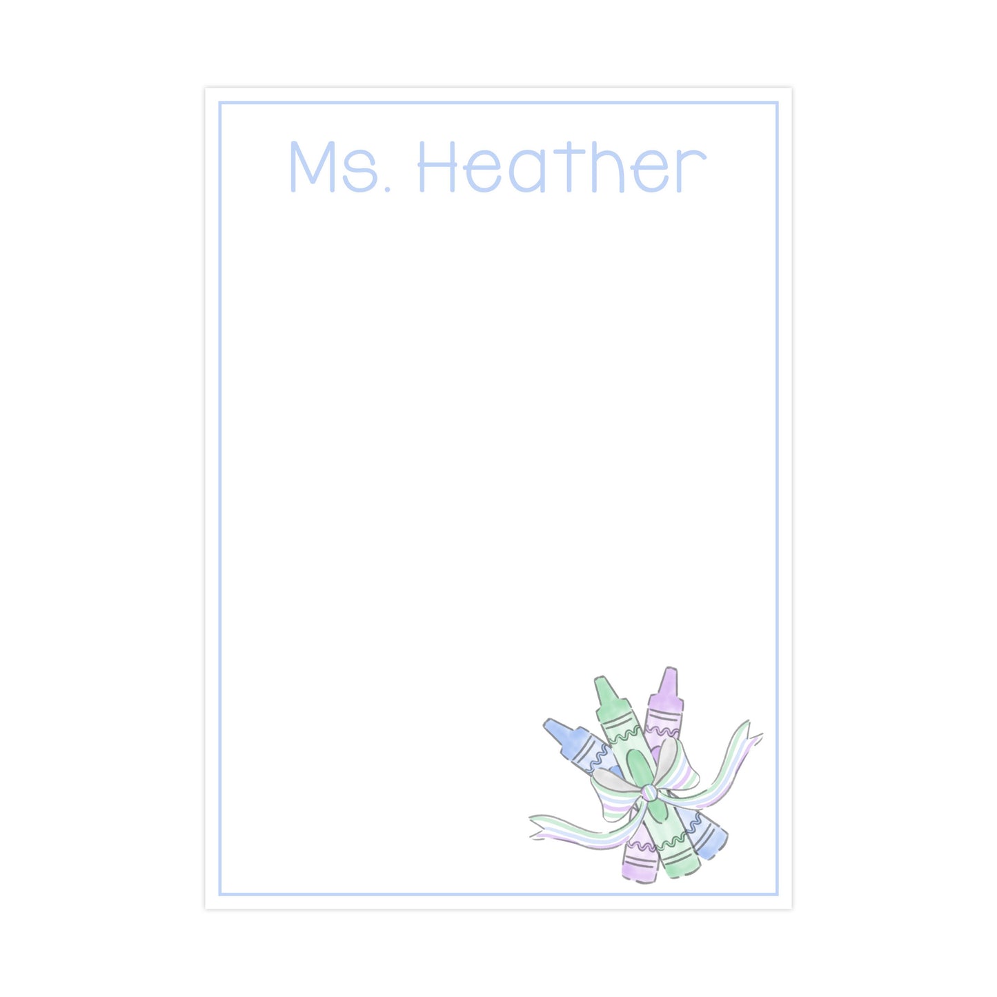 PURPLE PENCIL BUNDLE WITH BOW | 5" X 7" NOTEPAD