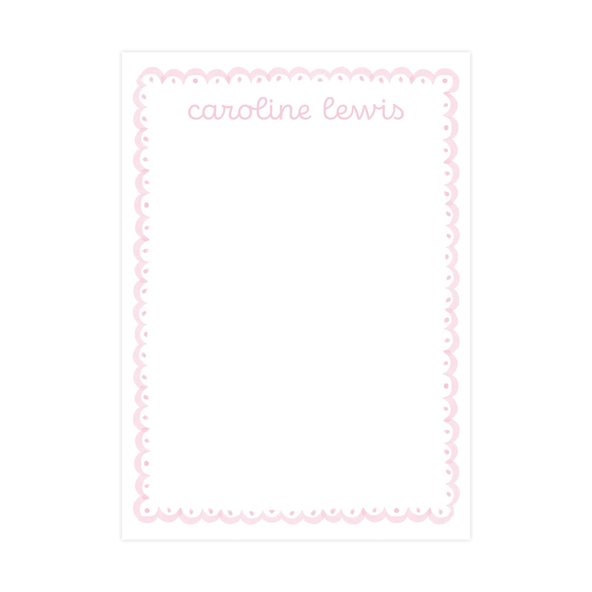 PINK SCALLOP | 5" X 7" NOTEPAD
