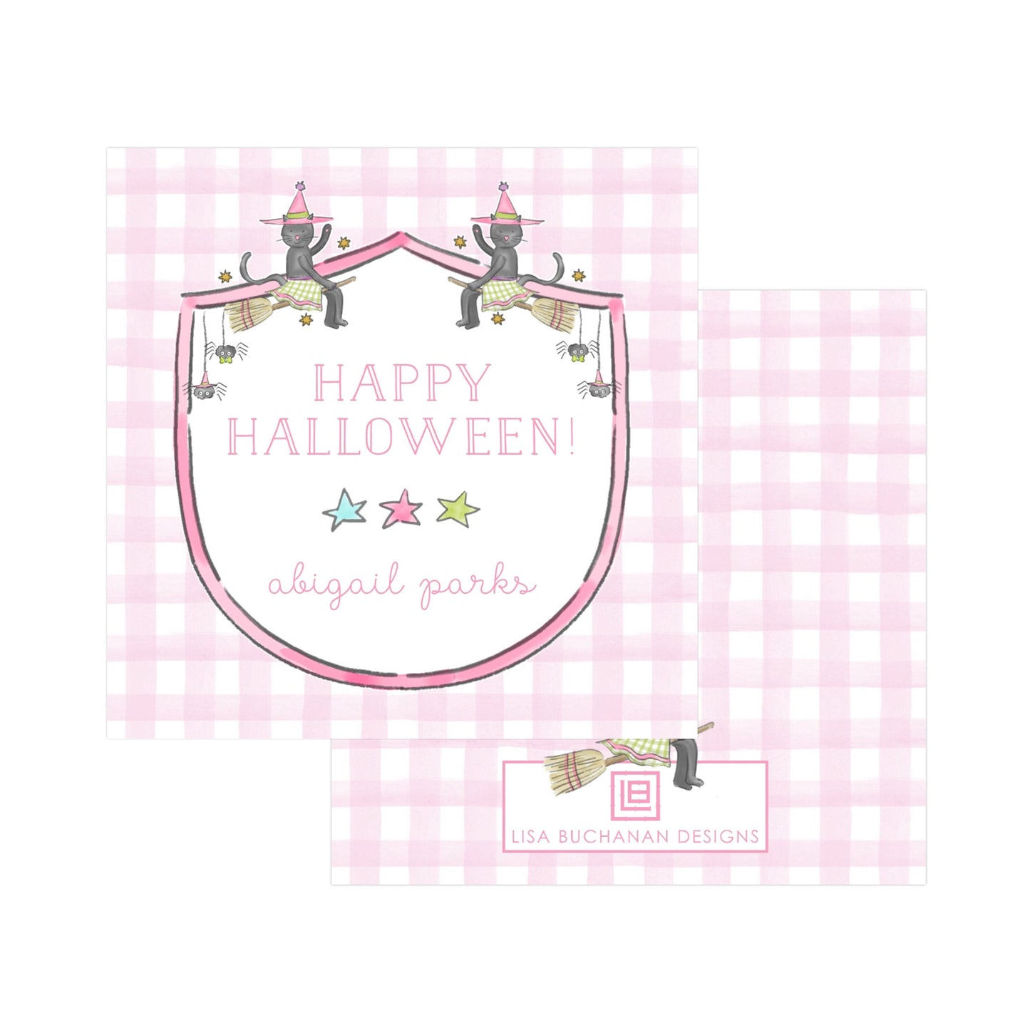 HALLOWEEN KITTEN CREST | GIFT TAGS & STICKERS