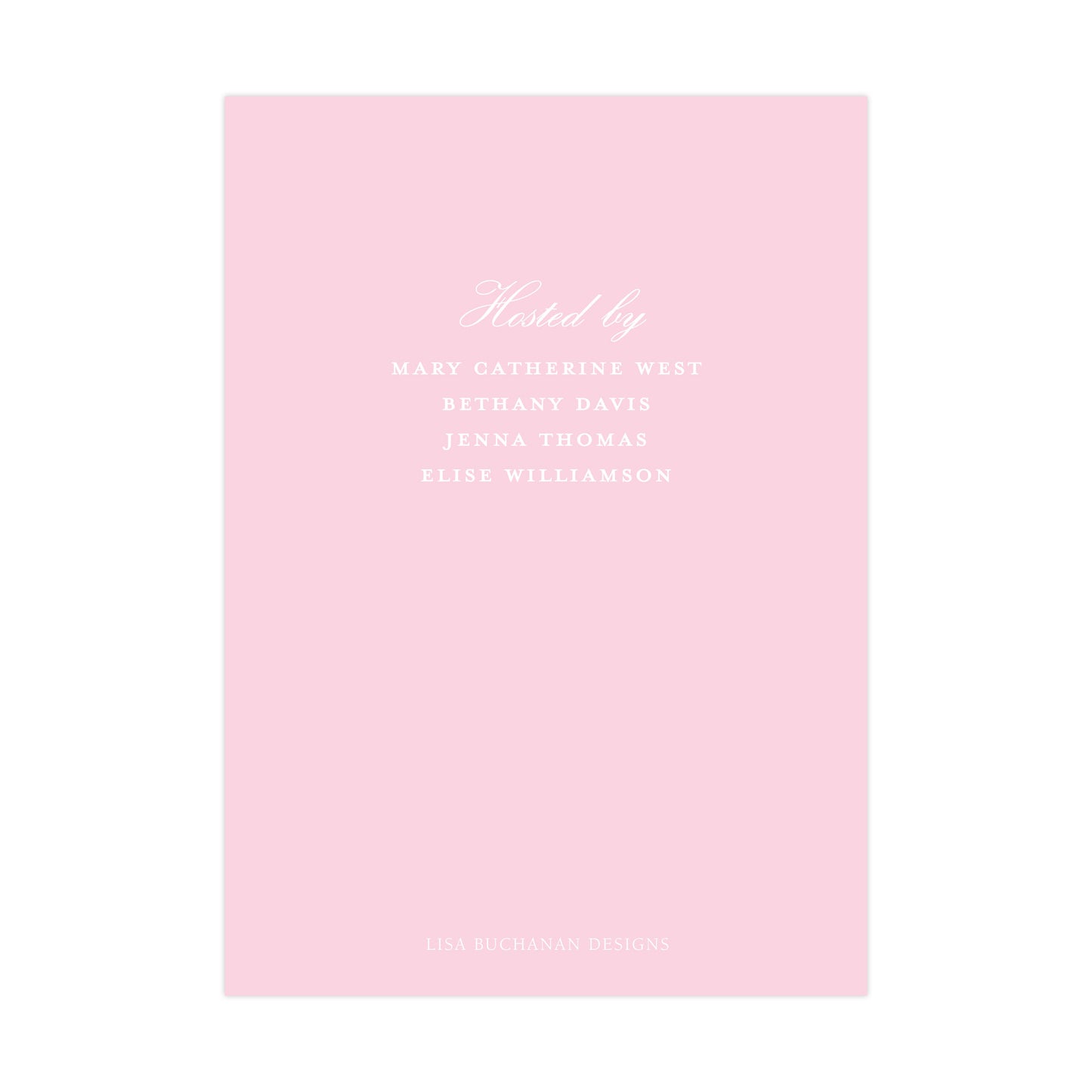 SIMPLE PINK (TEXT ONLY) | BABY SHOWER INVITATION