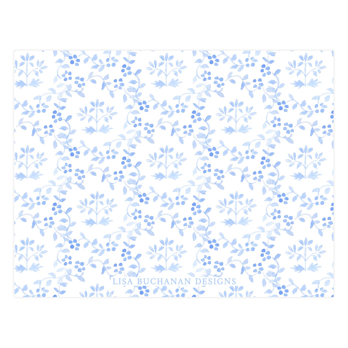 BLUE FLORAL MOTIF | NOTE CARDS