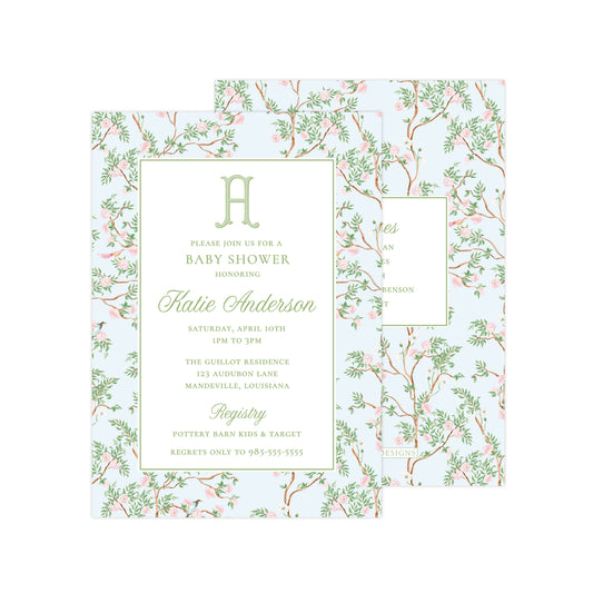 BLUE CHINOISERIE | BABY SHOWER INVITATION