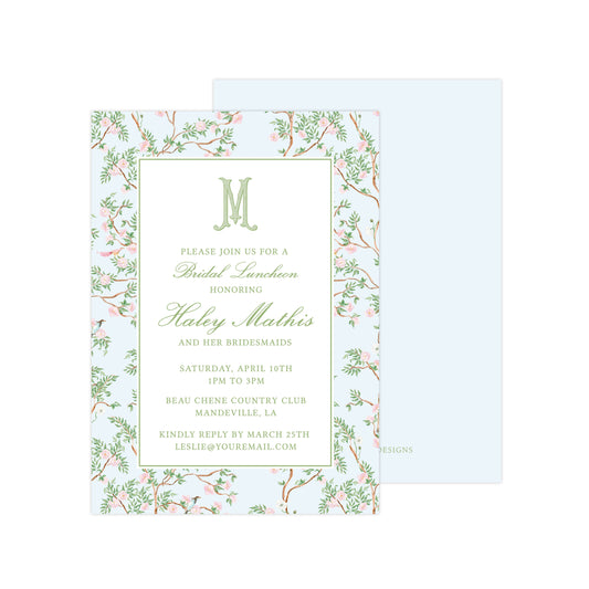 BLUE CHINOISERIE | BRIDAL SHOWER INVITATIONS