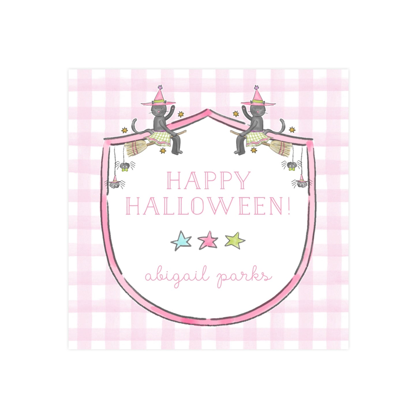 HALLOWEEN KITTEN CREST | GIFT TAGS & STICKERS