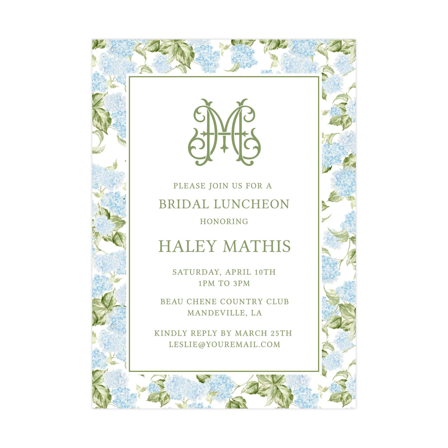 MARY'S BLOOMS | BRIDAL SHOWER INVITATION
