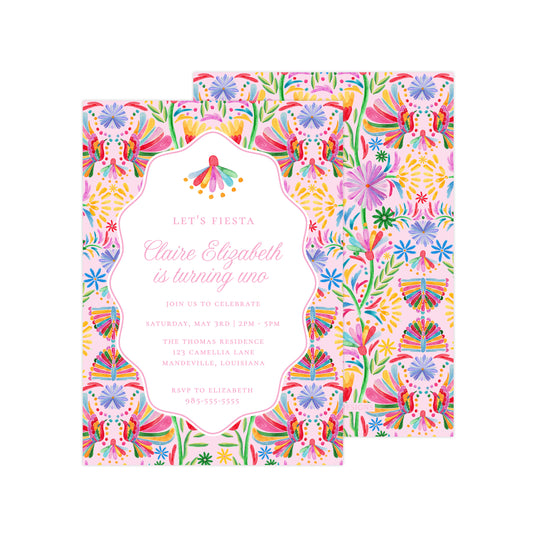 FIRST FIESTA (PINK) | INVITATIONS