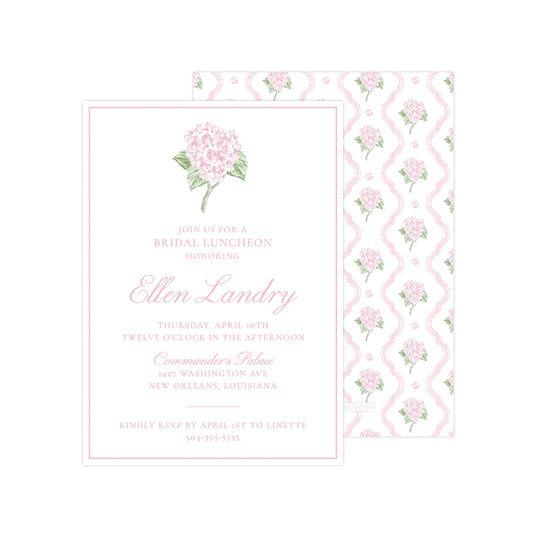 PINK HYDRANGEA | BRIDAL SHOWER INVITATIONS
