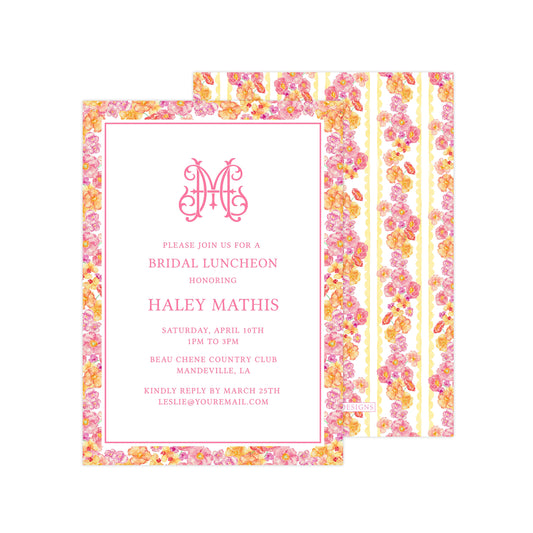 SPLASH BASH FLORALS | BRIDAL SHOWER INVITATIONS