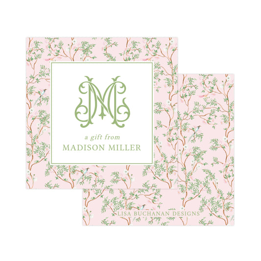 PINK CHINOISERIE | GIFT TAGS OR STICKERS