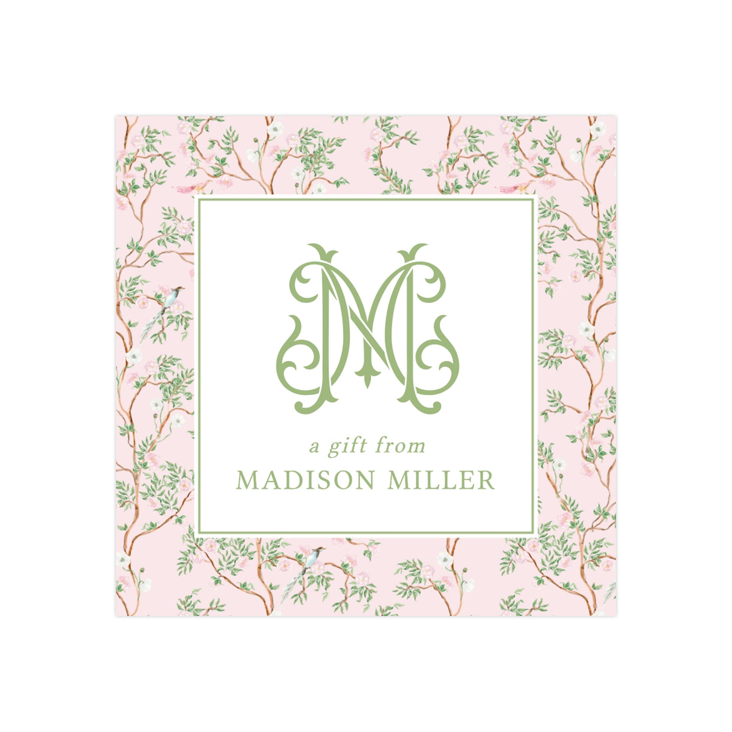 PINK CHINOISERIE | GIFT TAGS & STICKERS
