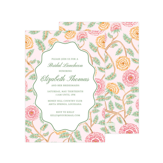 FULL BLOOM (ON PINK) | BRIDAL SHOWER INVITATIONS