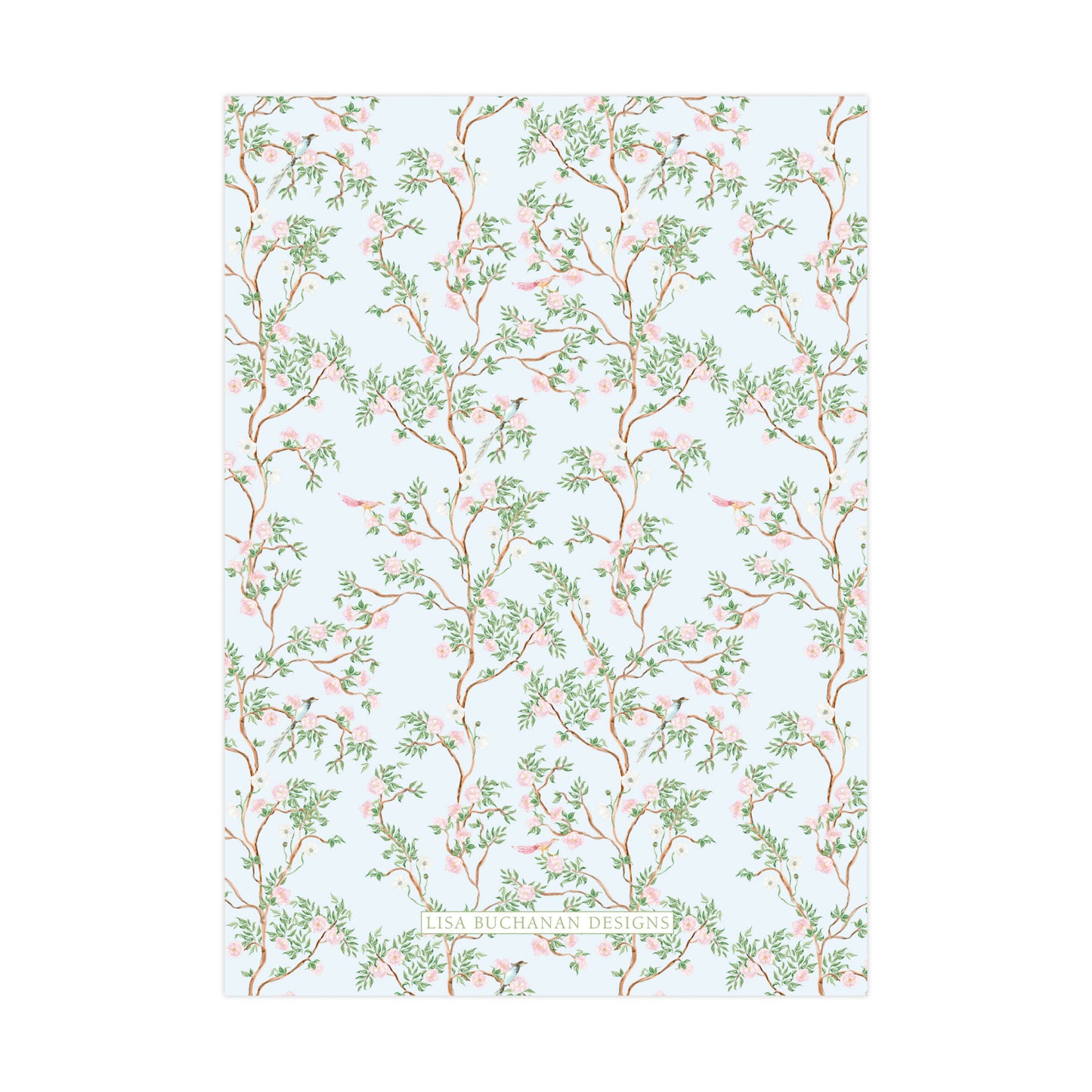 CHINOISERIE VINES (BLUE BACK) | BABY SHOWER INVITATION