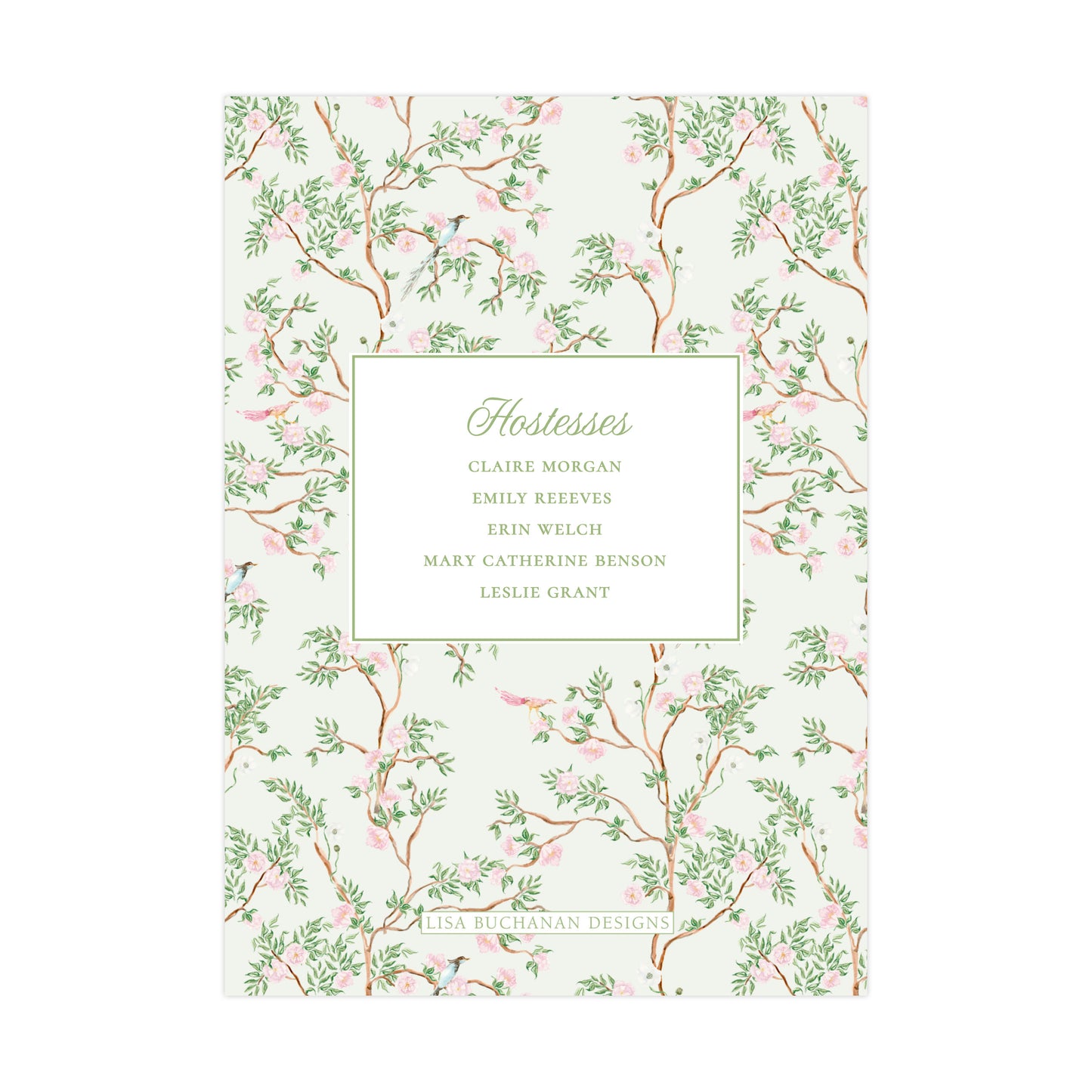 GREEN CHINOISERIE | BABY SHOWER INVITATION