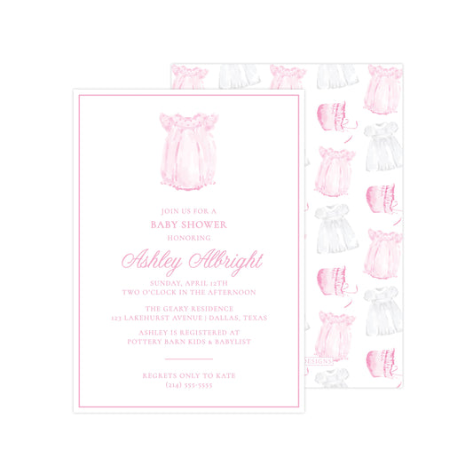HEIRLOOM BABY (PINK) | BABY SHOWER INVITATION