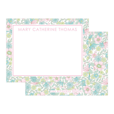 LIGHT GREEN FLORAL | NOTE CARDS