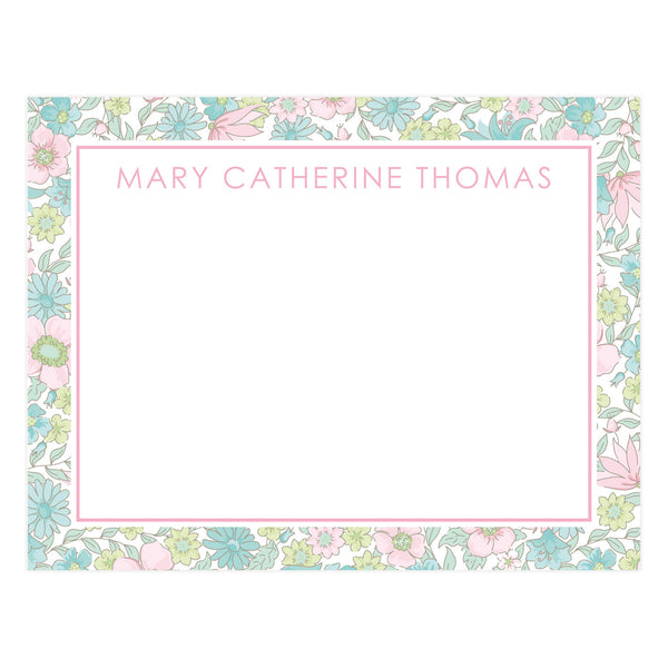 LIGHT GREEN FLORAL | NOTE CARDS