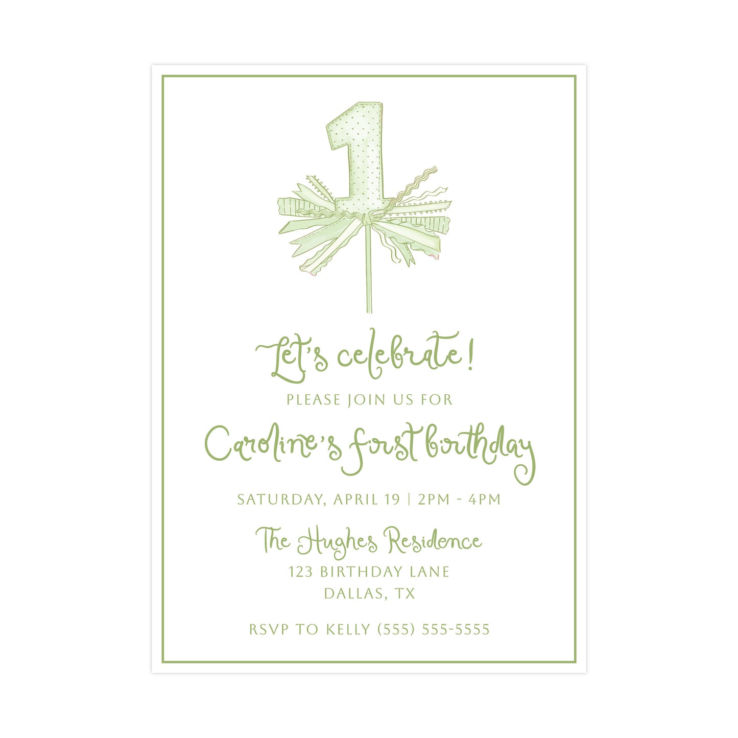 GREEN "ONE" | INVITATION
