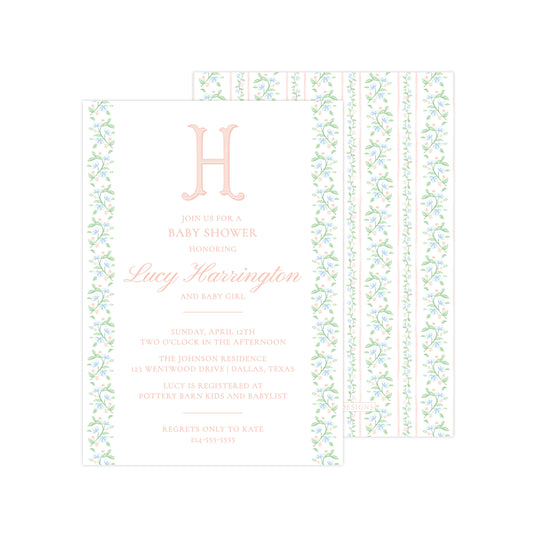 PINK FLORAL | BABY SHOWER INVITATION