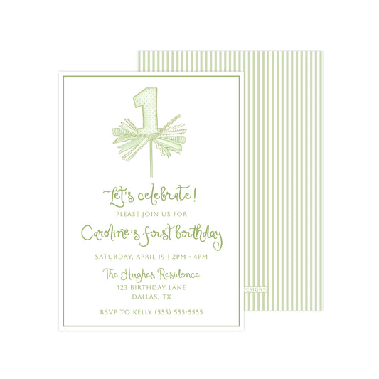 "GREEN" ONE TOPPER | INVITATIONS
