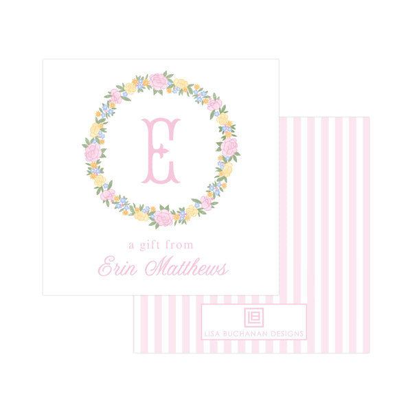 FLORAL WREATH MONOGRAM | GIFT TAGS & STICKERS