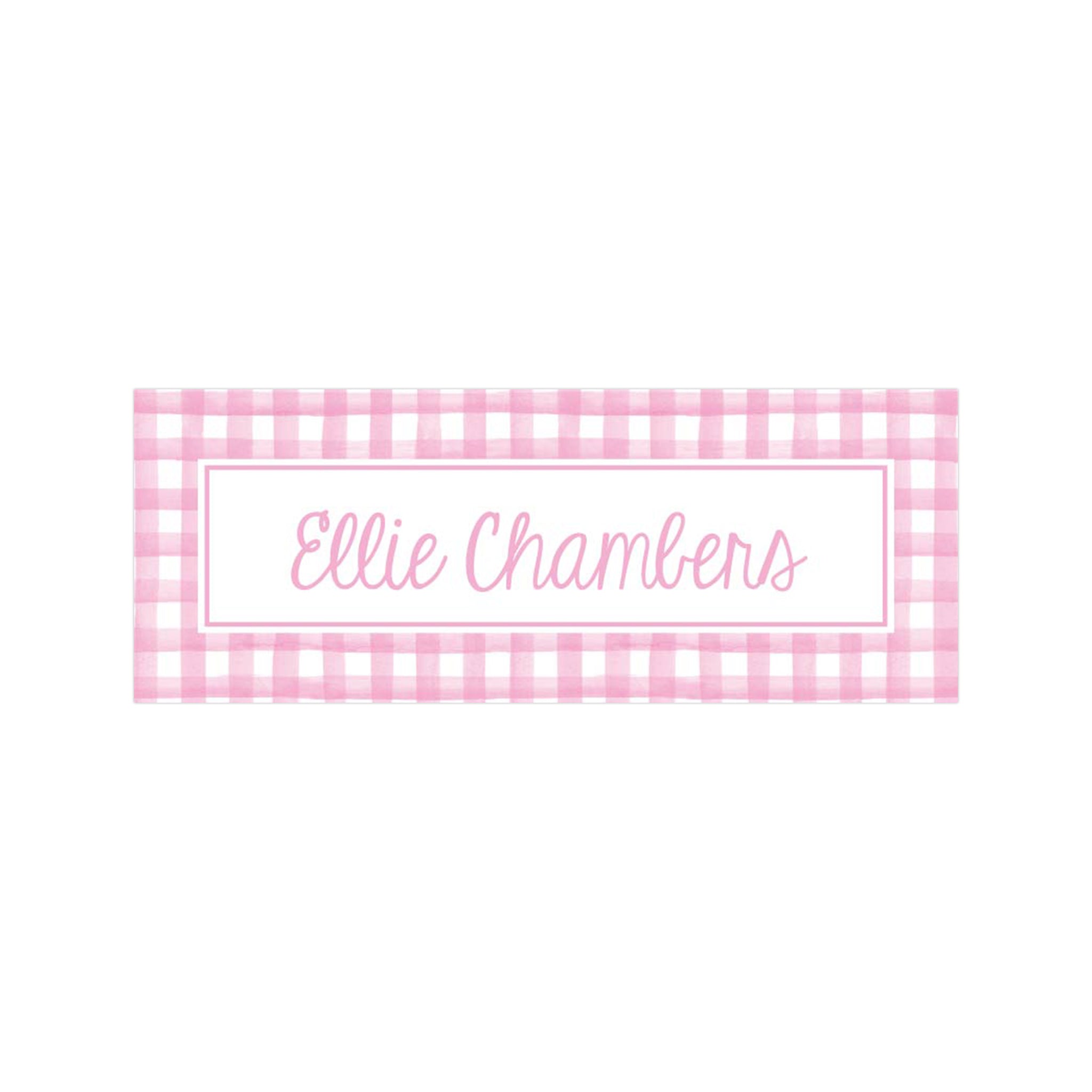 PINK GINGHAM | LABELS & STICKERS