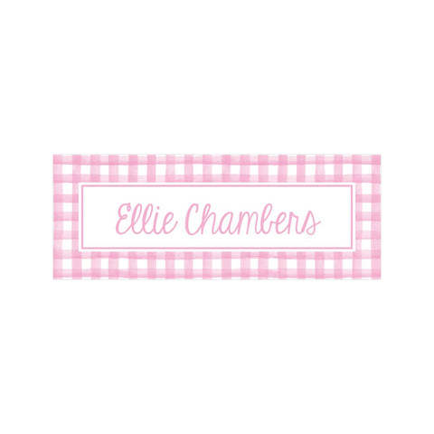 PINK GINGHAM | LABELS & STICKERS