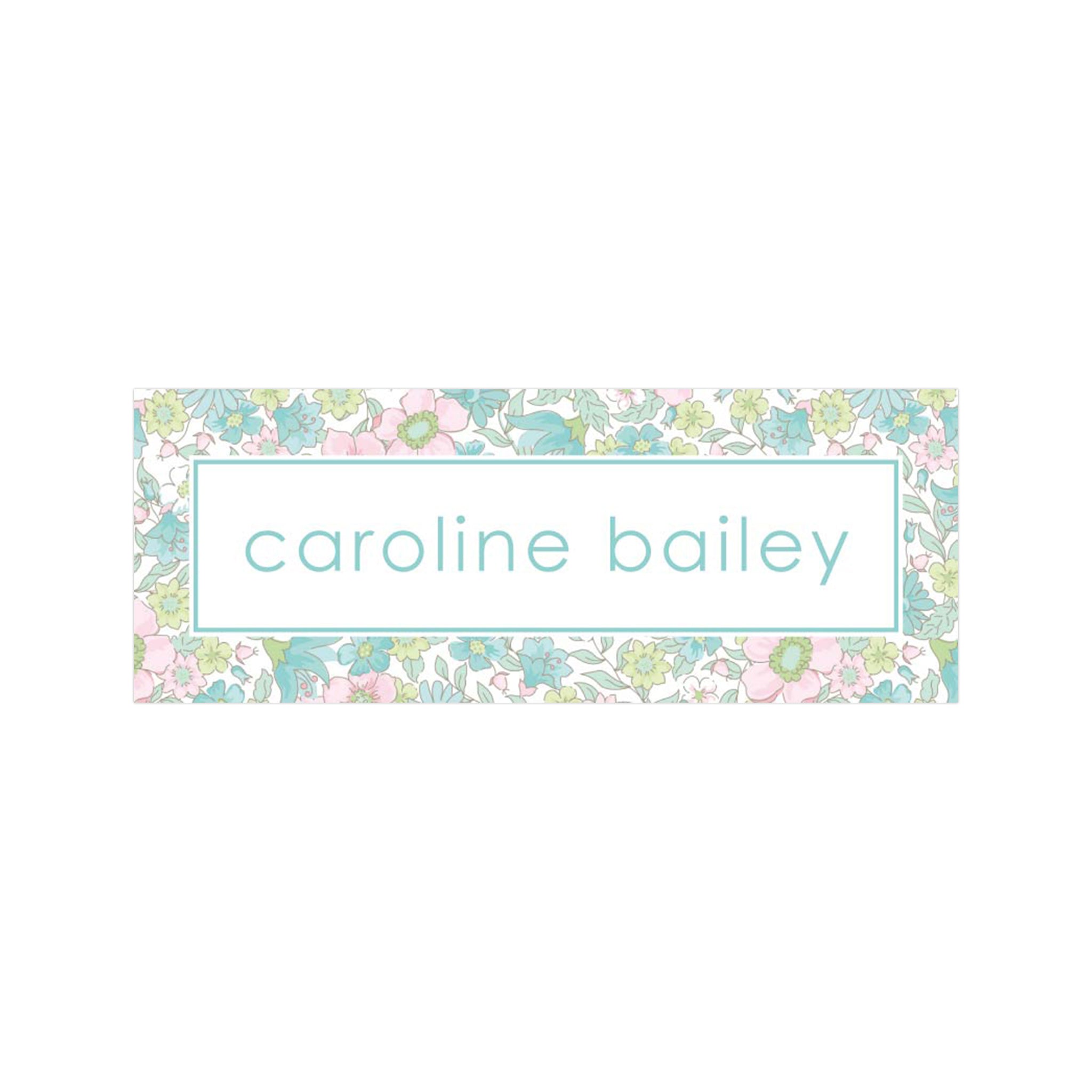 TURQUOISE FLOWERS | LABELS & STICKERS