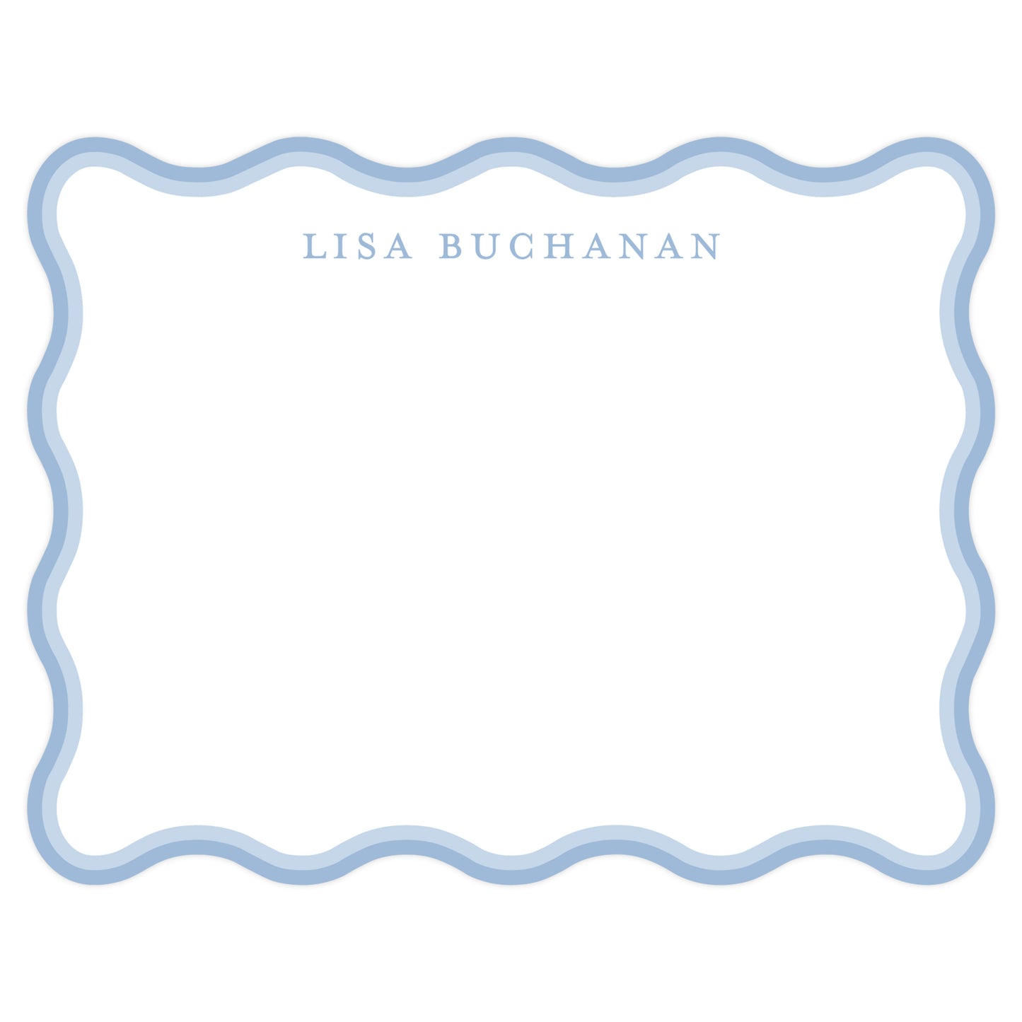 DOUBLE WAVY BORDER | NOTECARD