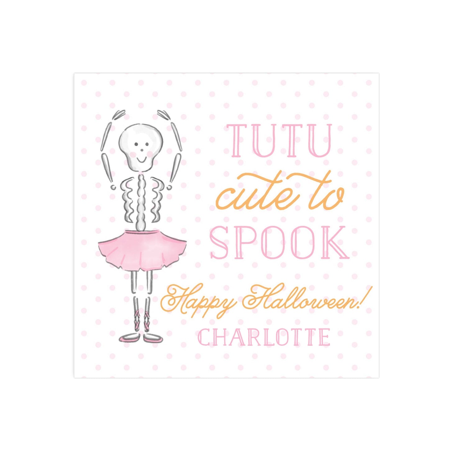 TUTU CUTE SKELETON | GIFT TAGS & STICKERS