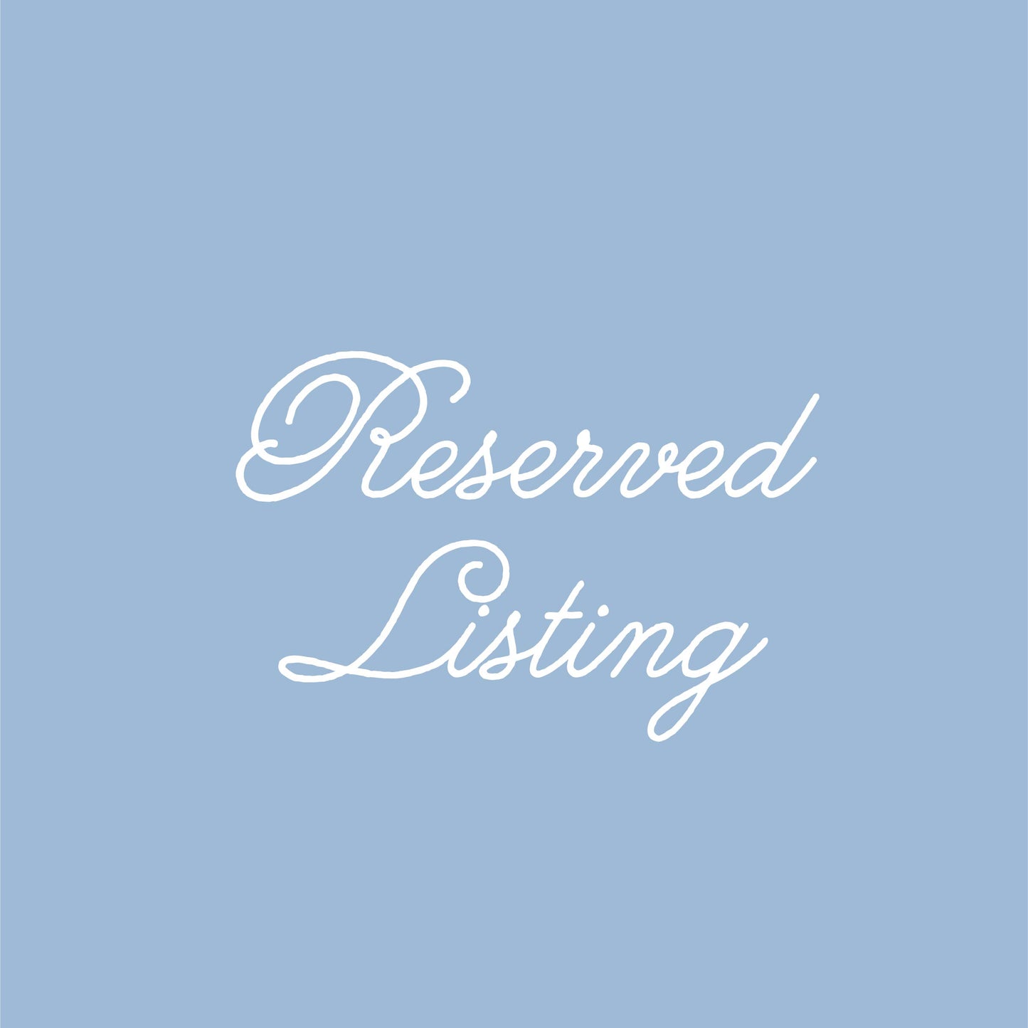 CUSTOM ORDER FOR G-G SHRYER