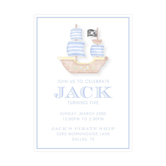 BOY PIRATE SHIP | INVITATION