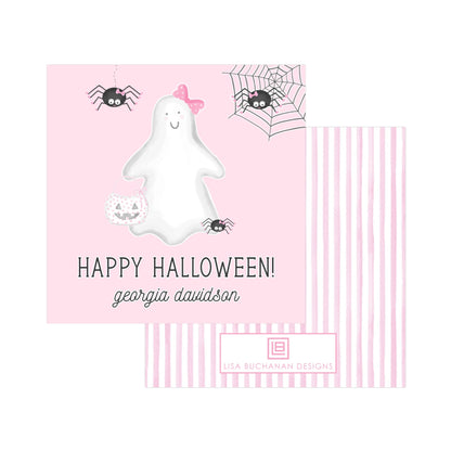 PINK HALLOWEEN GHOST FRIEND | GIFT TAGS & STICKERS
