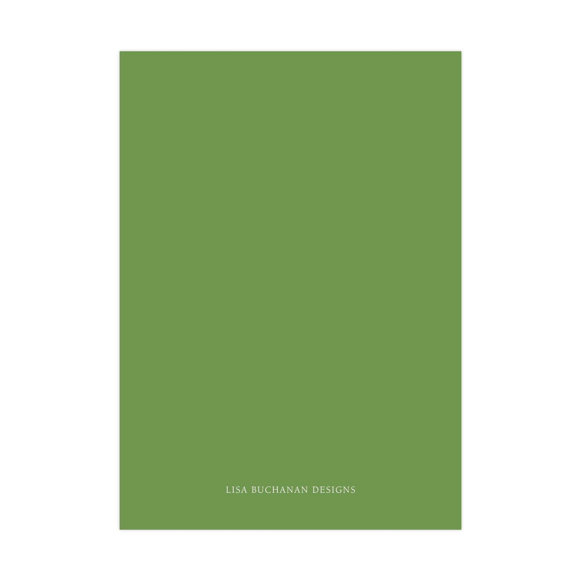 A plain green square with the text "LISA BUCKAN DESIGNS" written in white at the bottom.