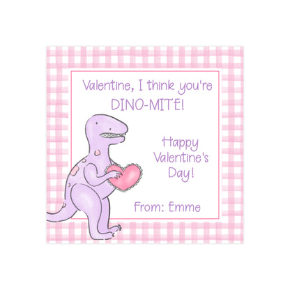 PURPLE DINO WITH HEART VALENTINE