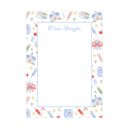 PRIMARY SCHOOL DAYS (WITH BOWS) | 5" X 7" NOTEPAD