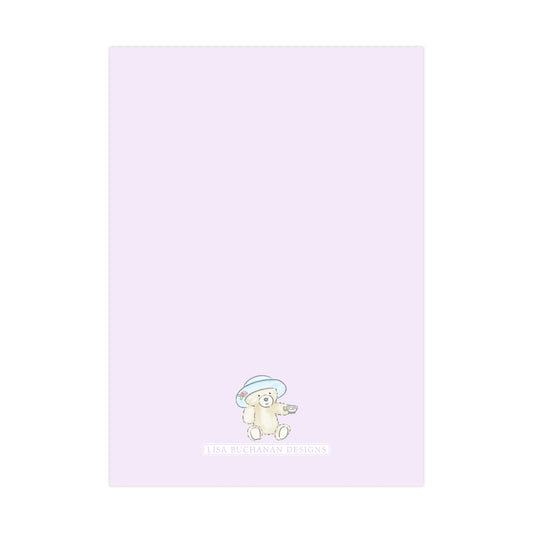 TEDDY BEAR TEA PARTY (PURPLE) | INVITATIONS