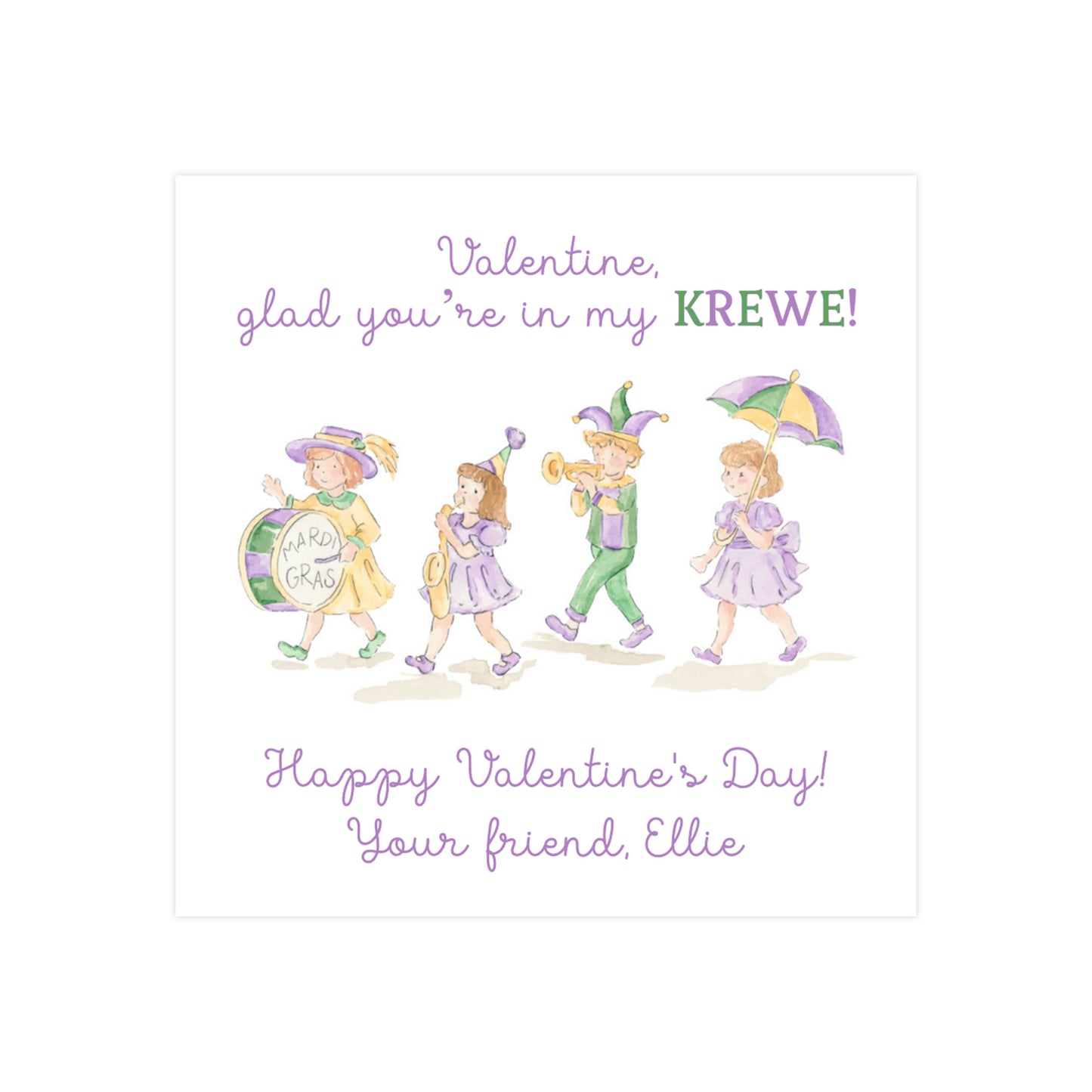 MARDI GRAS KIDS VALENTINE