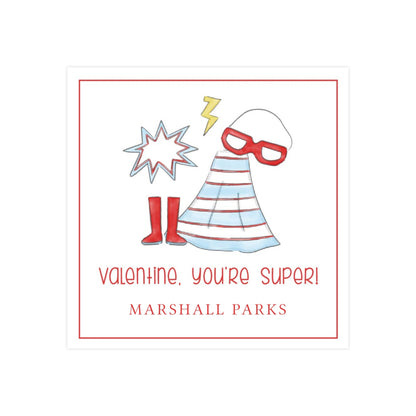BOY SUPER HERO | VALENTINE'S GIFT TAGS