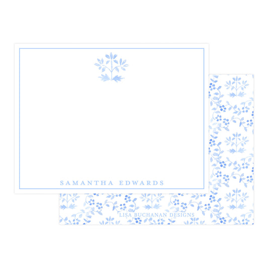 BLUE FLORAL MOTIF | NOTE CARDS