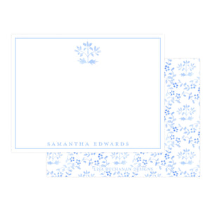 BLUE FLORAL MOTIF | NOTE CARDS