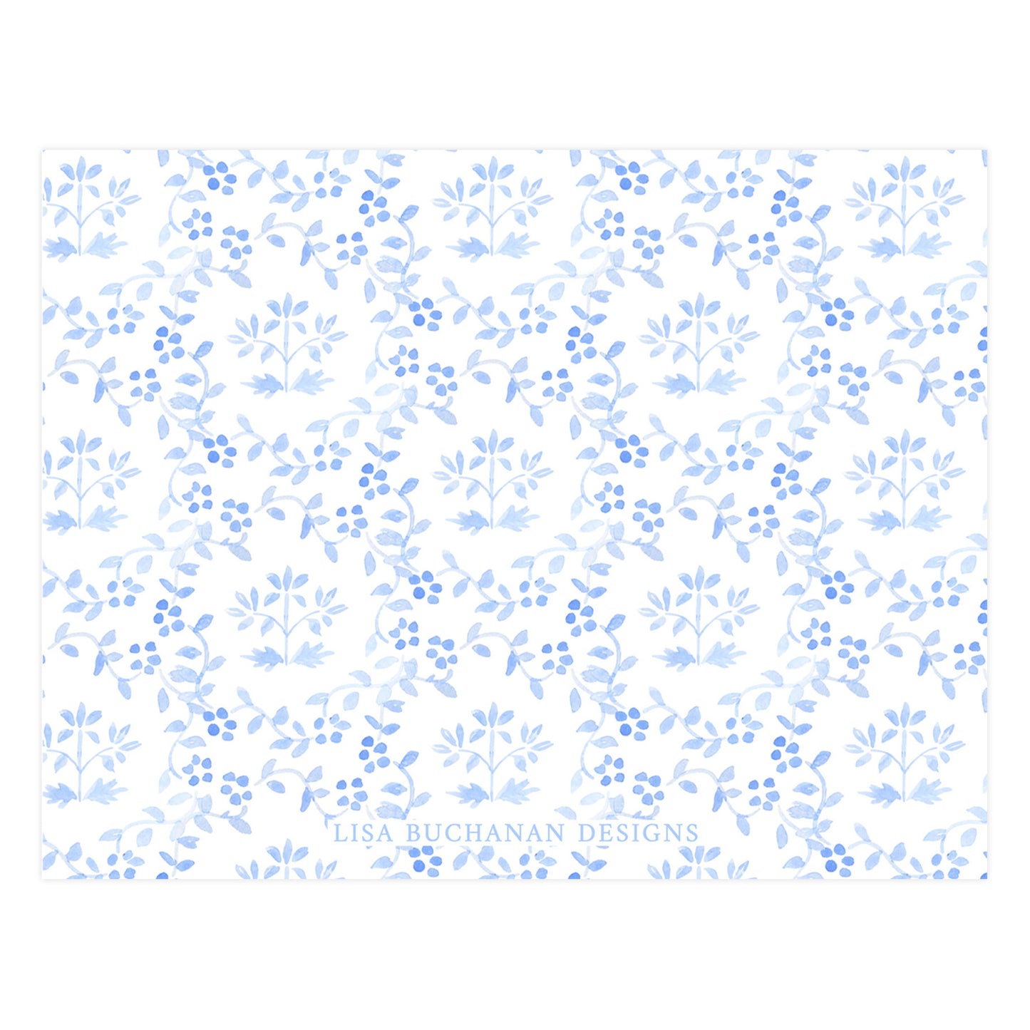 BLUE FLORAL MOTIF | NOTE CARDS