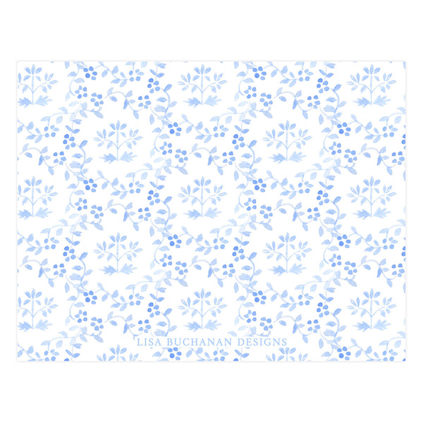 BLUE FLORAL MOTIF | NOTE CARDS