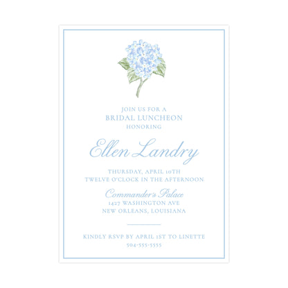 BLUE HYDRANGEA | BRIDAL SHOWER INVITATIONS