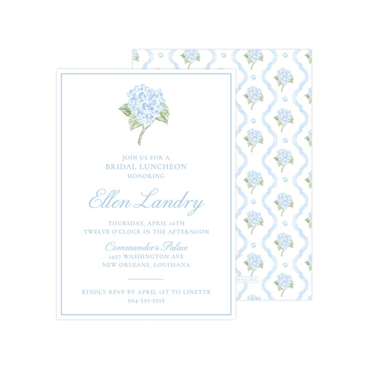 BLUE HYDRANGEAS | BRIDAL SHOWER INVITATION