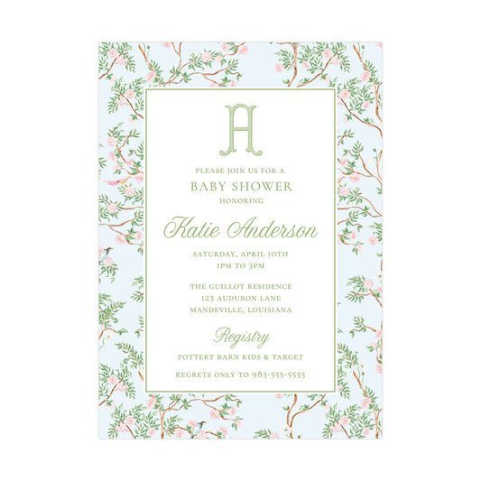 BLUE CHINOISERIE | BABY SHOWER INVITATION
