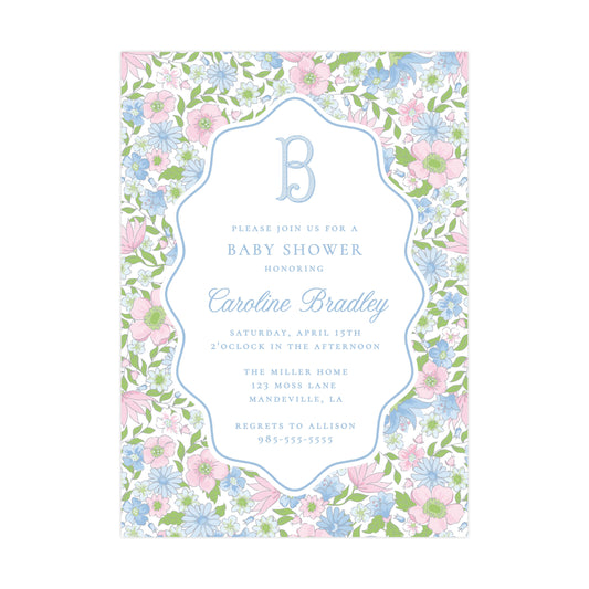 FLORAL BLOOMS | BABY SHOWER INVITATION