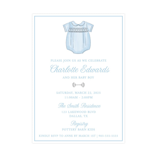 BABY BOY BUBBLE | BABY SHOWER INVITATION