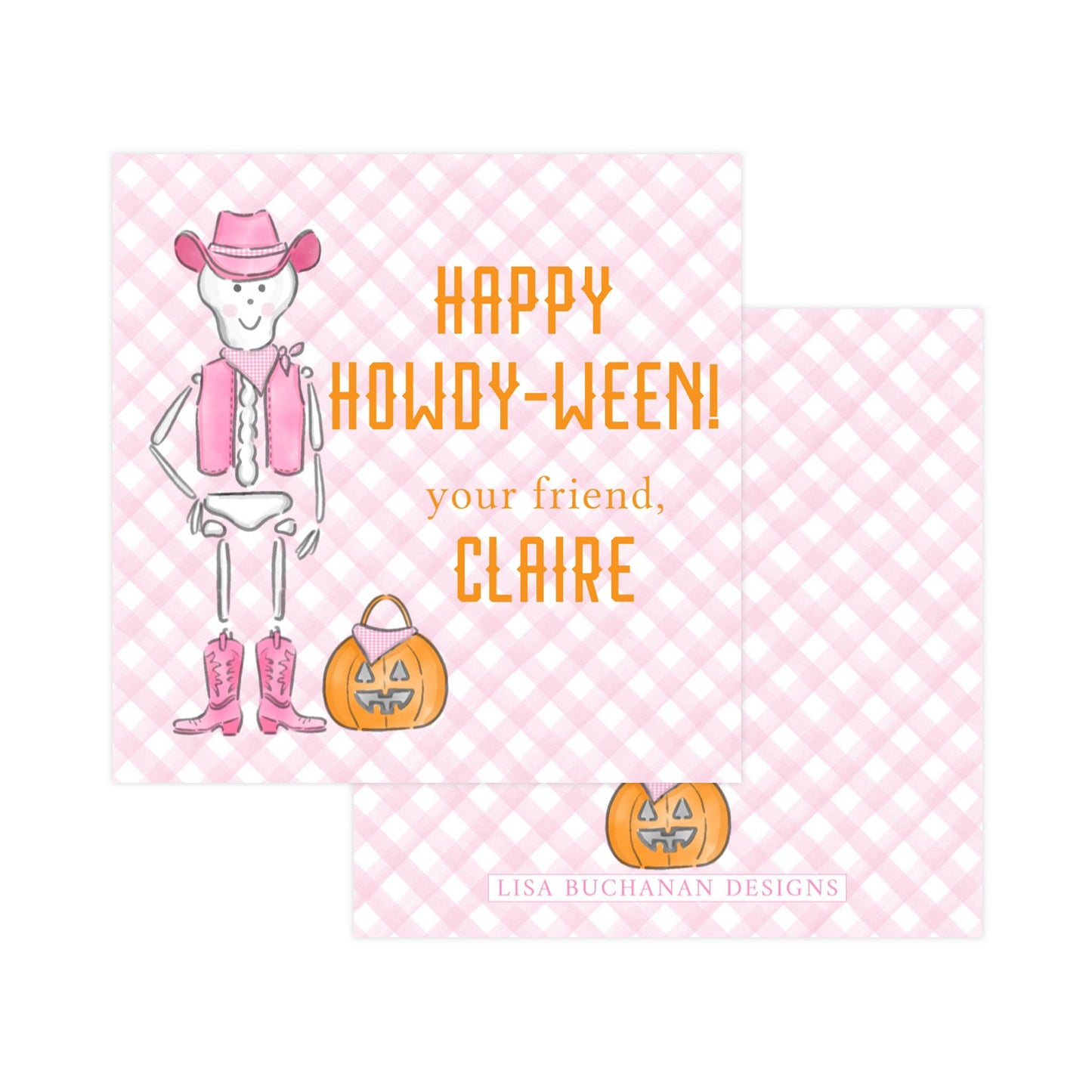 HAPPY HOWDY-WEEN (GIRL) | GIFT TAGS & STICKERS