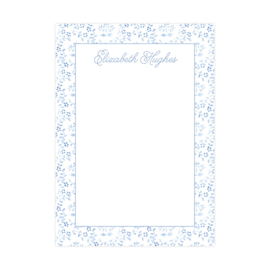 BLUE FLORAL | 5" X 7" NOTEPAD